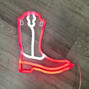 Cowboy Boot Neon Light